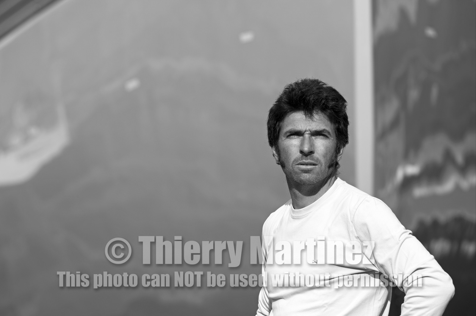 Thierry Dubois (FRA) et son bateau LA LOUISE