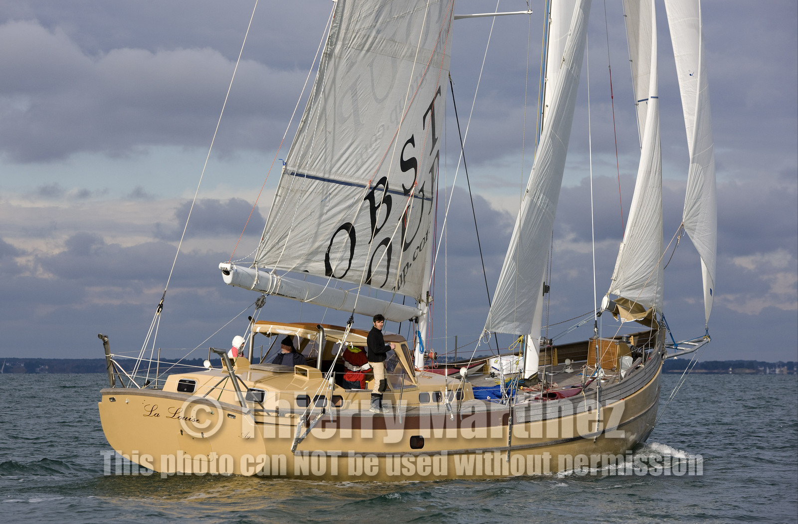 LA LOUISE new schooner  of Thierry Dubois (FRA) Sailing in Golfe du Morbihan (FRA)