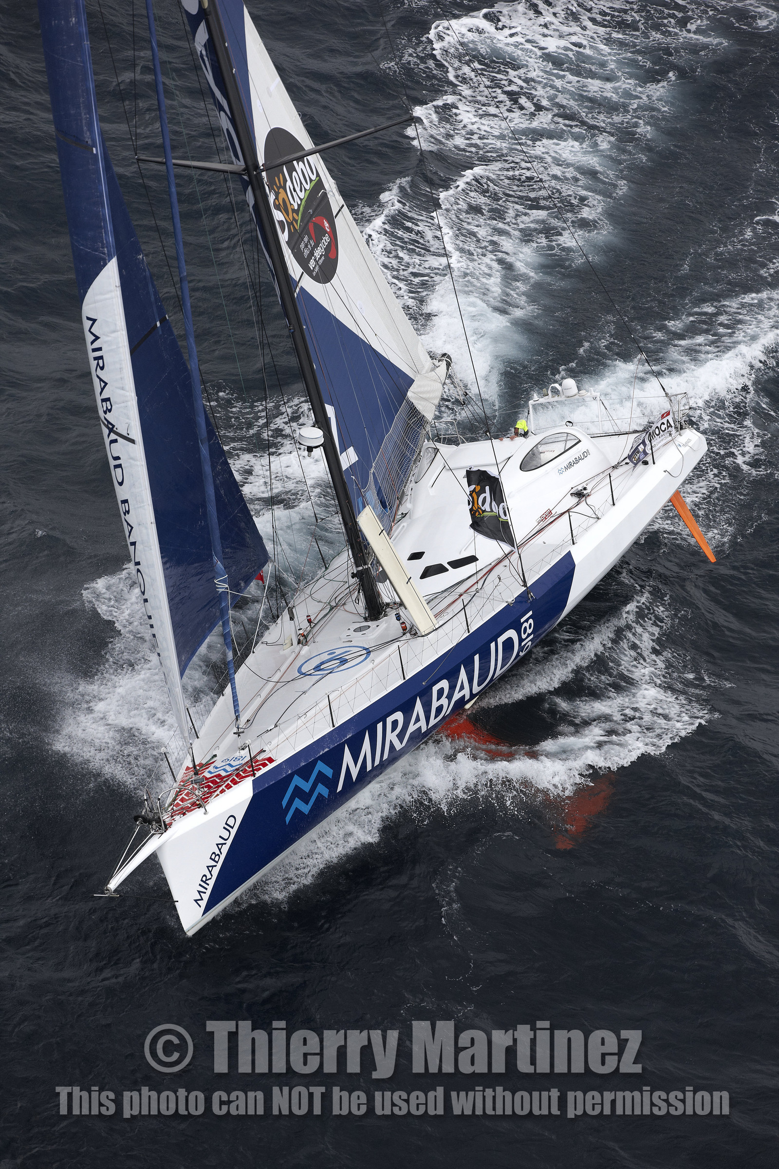 MIRABAUD  Monohull IMOCA 60, skipper Dominique Wavre (SUi)