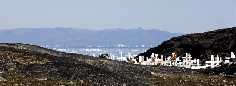 Schooner LA LOUISE sailing on west coast of Greenland.