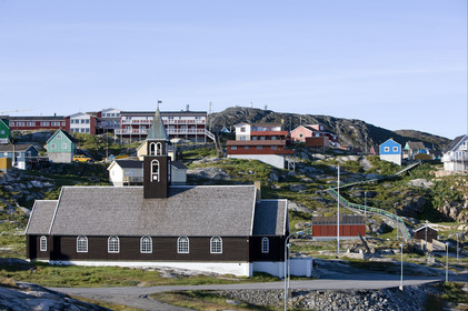 Schooner LA LOUISE sailing on west coast of Greenland.