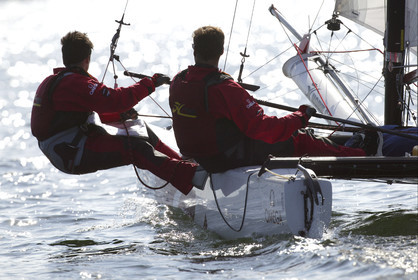 03_3082D  © Th.Martinez,STOCKHOLM SWEDEN, 8 07 03-Archipelago Raid (2003) Day 1..OMEGA Nick Moloney (AUS) & Ellen McArthur (UK)