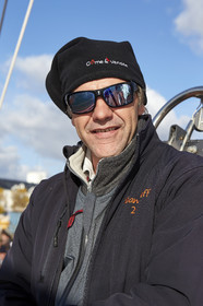Départ de Jeff Pellet (FRA) sur son bateau COME IN VENDEE POUR UN TOUR DU MONDE;