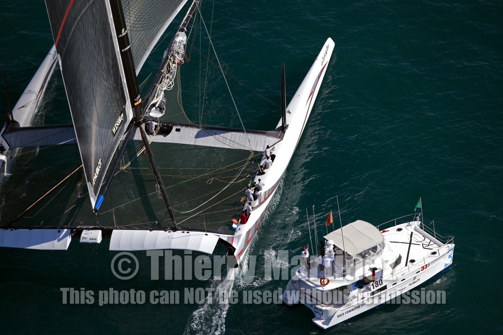 33rd  AMERICA'S CUP Valencia Spain, February 2010 - Defender:  ALINGHI (ALINGHI 5) vs Challenger : BMW Oracle Racing (USA 17)