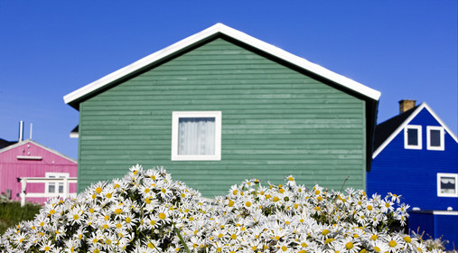 Schooner LA LOUISE sailing on west coast of Greenland.