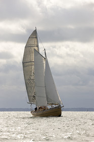 LA LOUISE new schooner  of Thierry Dubois (FRA) Sailing in Golfe du Morbihan (FRA)