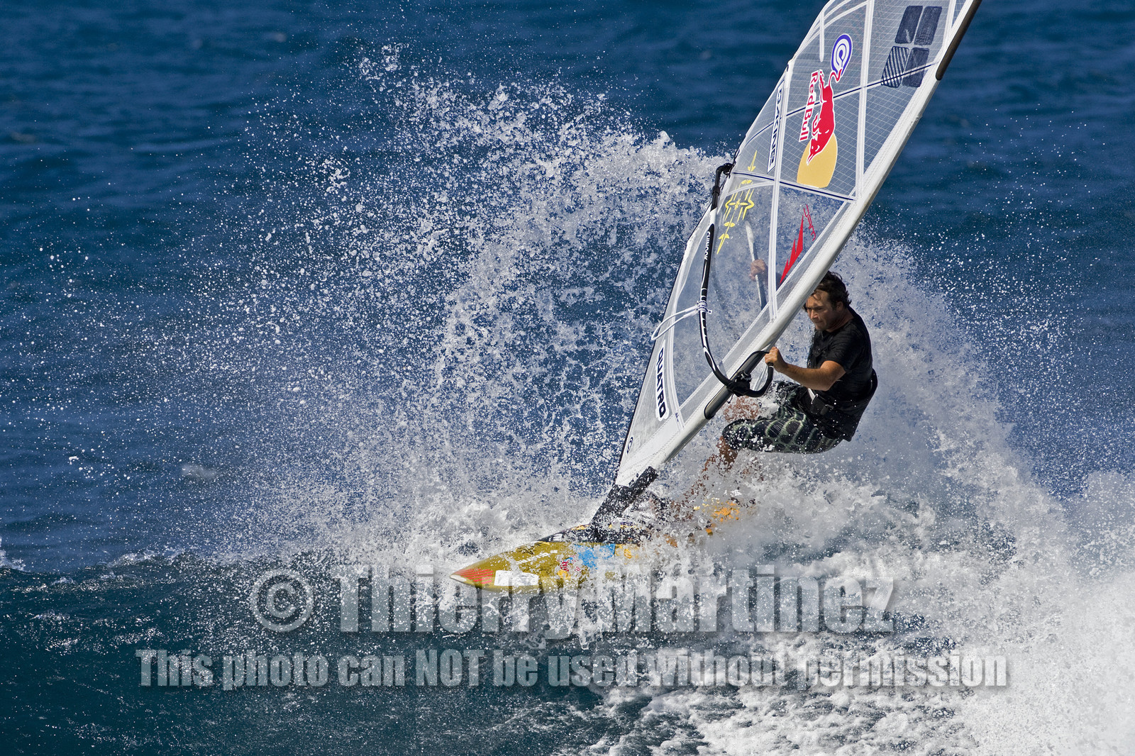 Windsurf in waves at Hookip'a Beach - North Shore Maui - Hawaii.