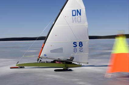 Ice Boats in Stockholm Archipelago - March 2005.