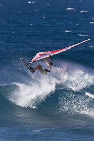 Windsurf in waves at Hookip'a Beach - North Shore Maui - Hawaii.