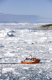 Schooner LA LOUISE sailing on west coast of Greenland.