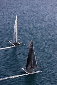 33rd  AMERICA'S CUP Valencia Spain, February 2010 - Defender:  ALINGHI (ALINGHI 5) vs Challenger : BMW Oracle Racing (USA 17)