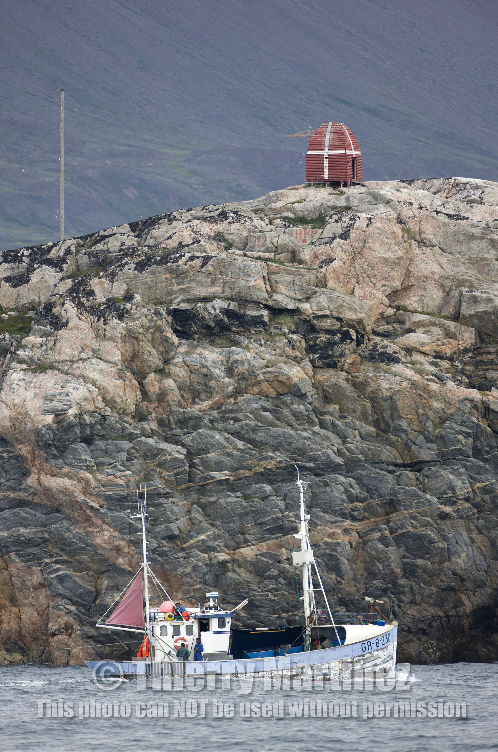 Schooner LA LOUISE sailing on west coast of Greenland.