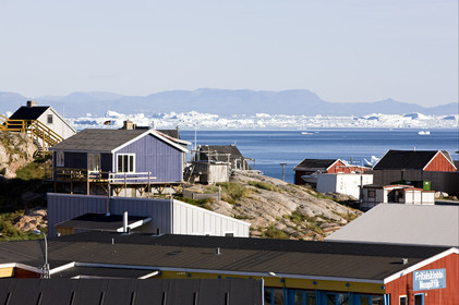 Schooner LA LOUISE sailing on west coast of Greenland.