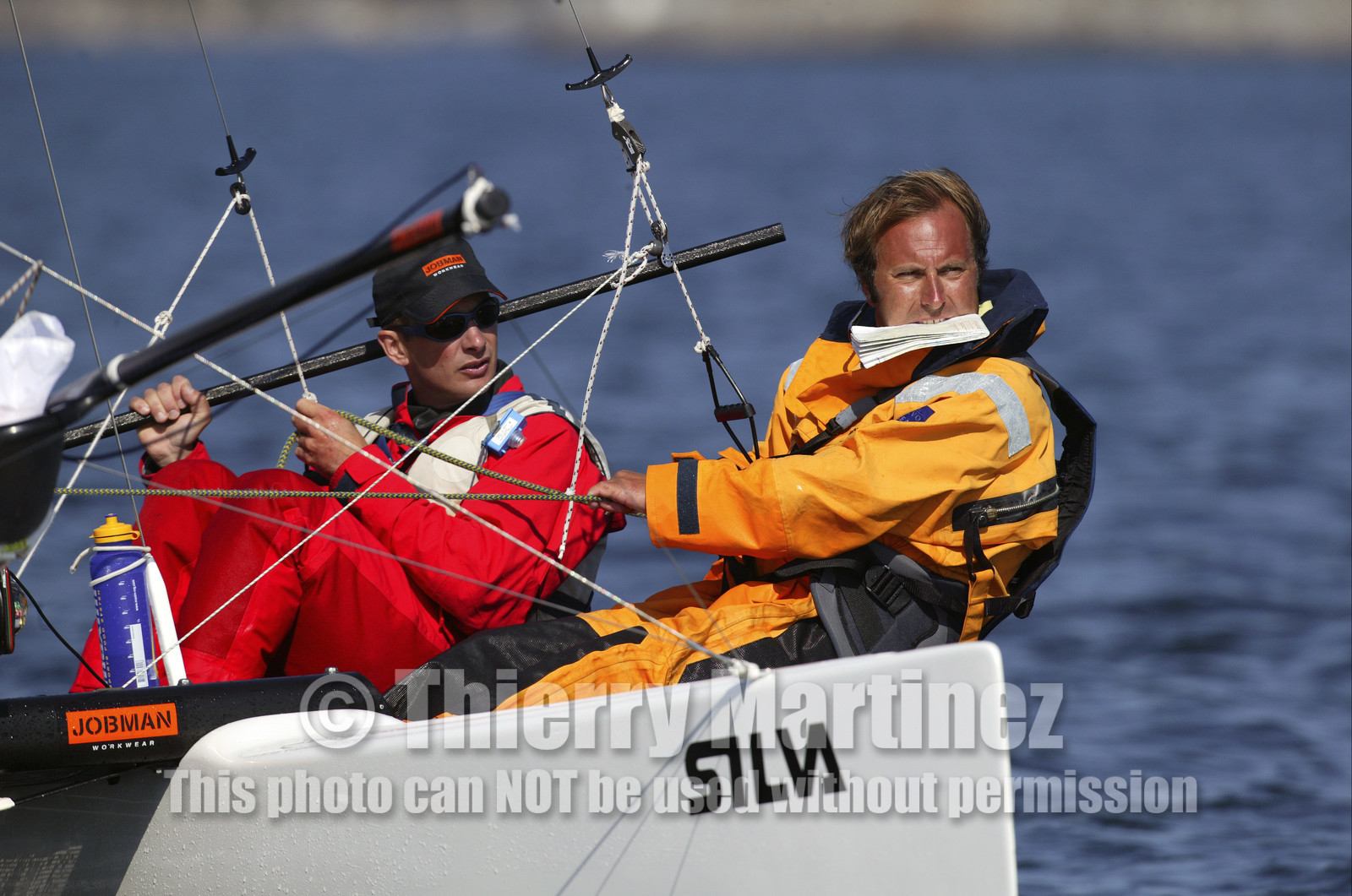 03_3071D © Th.Martinez,STOCKHOLM ARCHIPELAGO - SWEDEN8 07 03-Archipelago Raid (2003)  Day 1..JOBMAN Björn Österberg at the helm and Björn Hansen at the navigation.