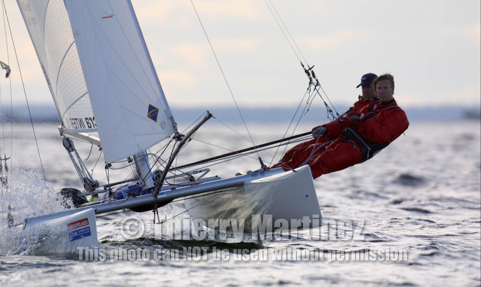 01_0478D-©ThMartinez- Sweden 1st 3rd August 2001. Archipelago Raid (Catamaran Formula 18).1st August 2001- Day1; Eskil Gedsell & Anders Perols