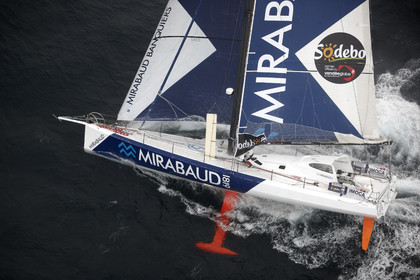MIRABAUD  Monohull IMOCA 60, skipper Dominique Wavre (SUi)