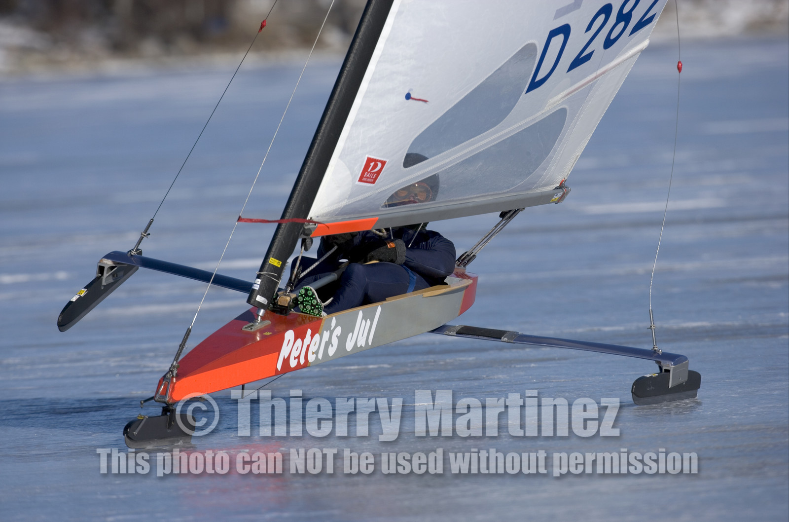 Ice Boats in Stockholm Archipelago - March 2005.
