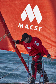 MACSF , Bertrand de Broc et Marc Guillemot avant la Transat Jacques Vabre 2015.