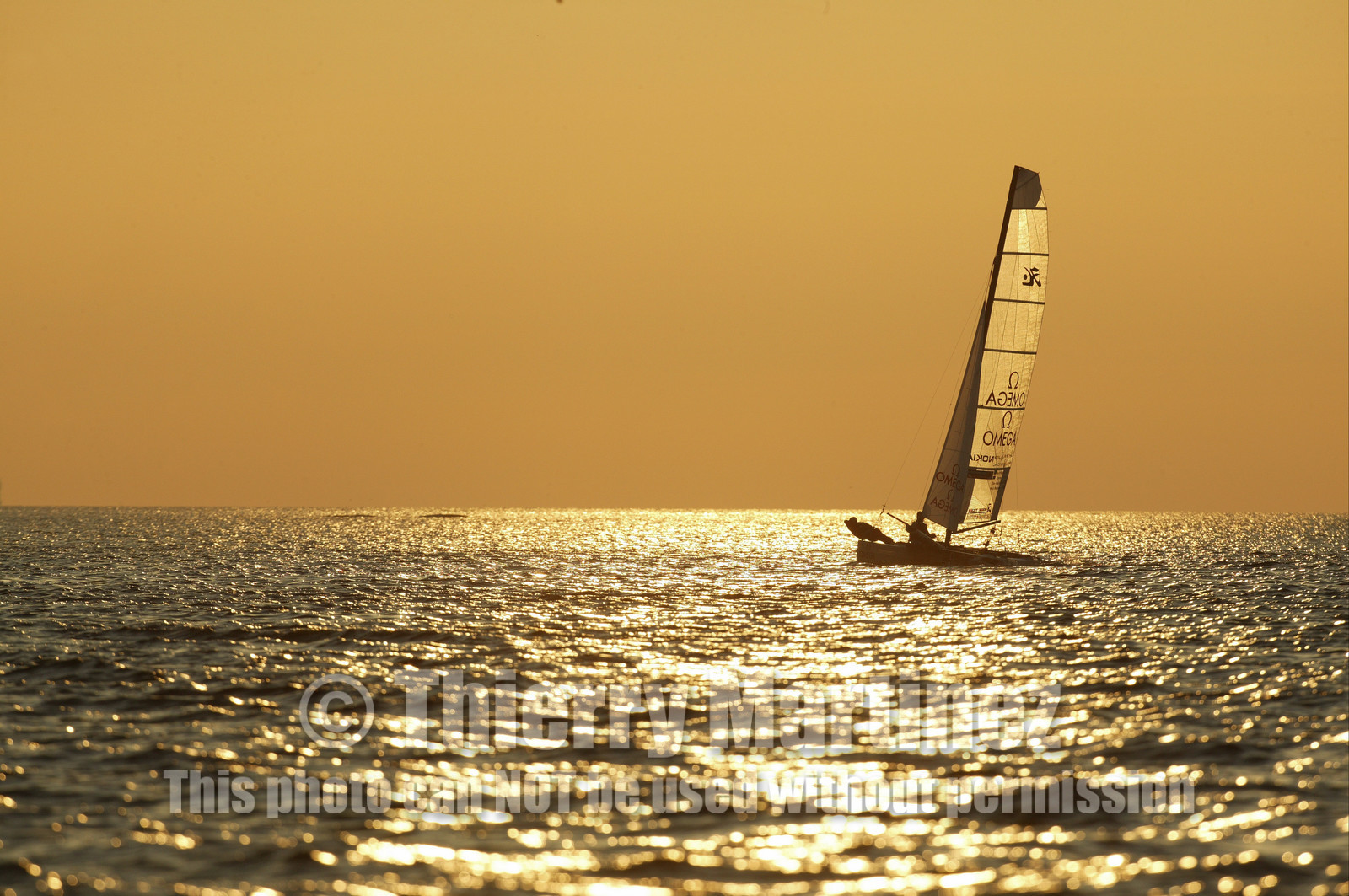 03_3193D  © Th.Martinez,STOCKHOLMSWEDEN9 07 03-Archipelago Raid (2003) Leg2..Night sailing for OMEGA Ellen macArthur (UK) and Nick Moloney (AUS) photo done at 4.30 (morning)