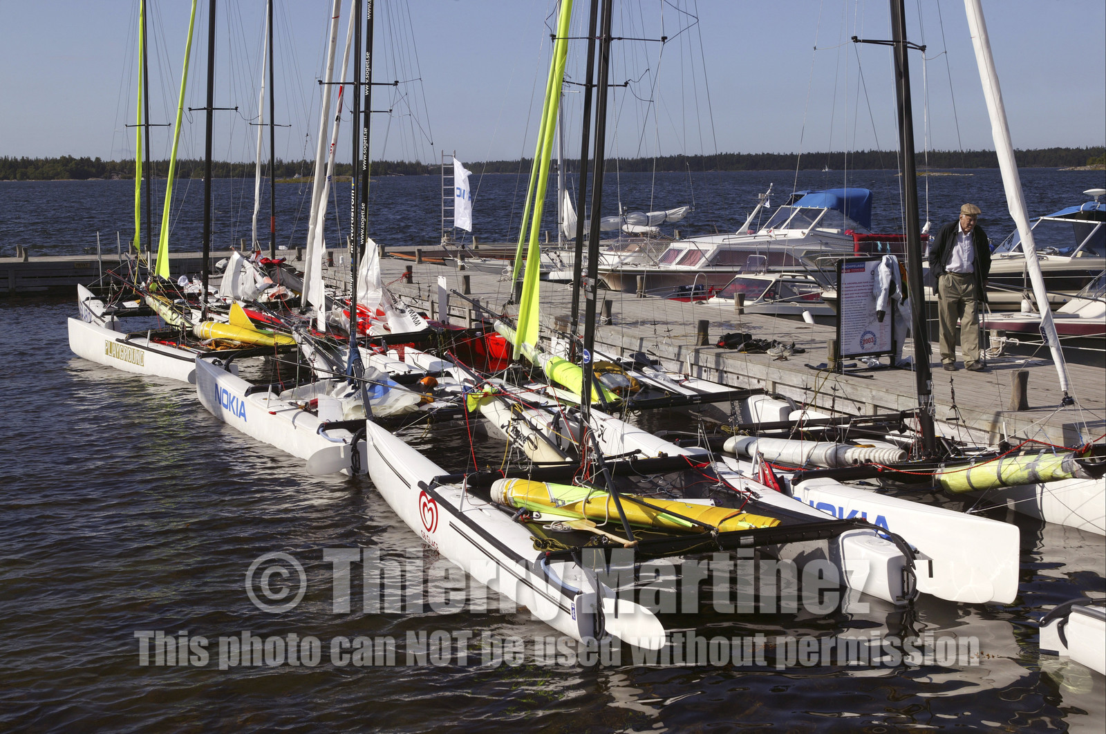 03_3203D © Th.Martinez,STOCKHOLM SWEDEN9 07 03-Archipelago Raid (2003) Fleet at Fejan's pontoon.