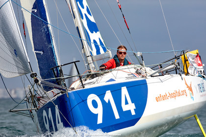 23_22789   © Thierry Martinez. LES SABLES D'OLONNE, 85 - FRANCE 25 septembre 2023.Départ MINI TRANSAT 2023. Départ du Dimanche 24 septembre retardé au Lundi 25 Sept .Les Sables d’Olonne (FRA)    Santa Cruz de la Palma ( Canaries)    St François ( Guadeloupe): 4050 NM.