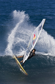 Windsurf in waves at Hookip'a Beach - North Shore Maui - Hawaii.