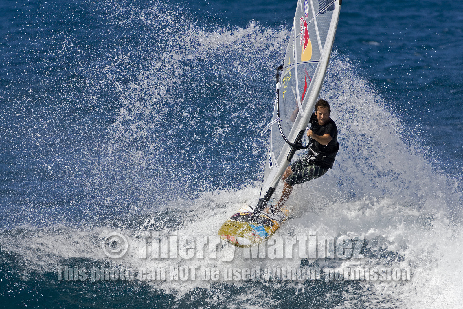 Windsurf in waves at Hookip'a Beach - North Shore Maui - Hawaii.