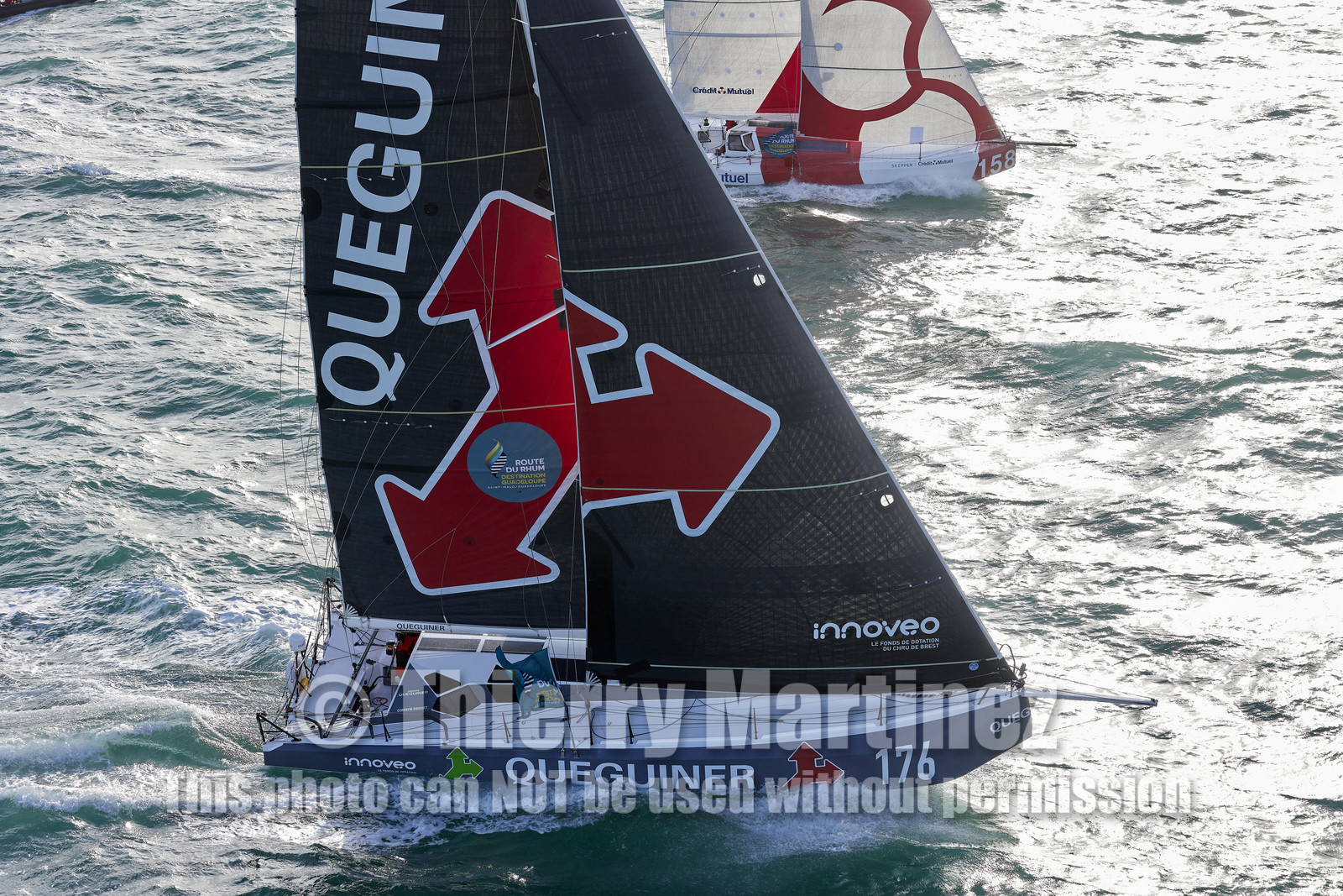 22_39456   © Thierry Martinez.DINARD, FRANCE. 9 Novembre  2022Départ de la 12éme ROUTE DU RHUM, transatlantique course à la voile en solitaire de St Malo(FRA)  à Pointe à Pitre (FRA-Guadeloupe) 3.543 milles nautiques.
