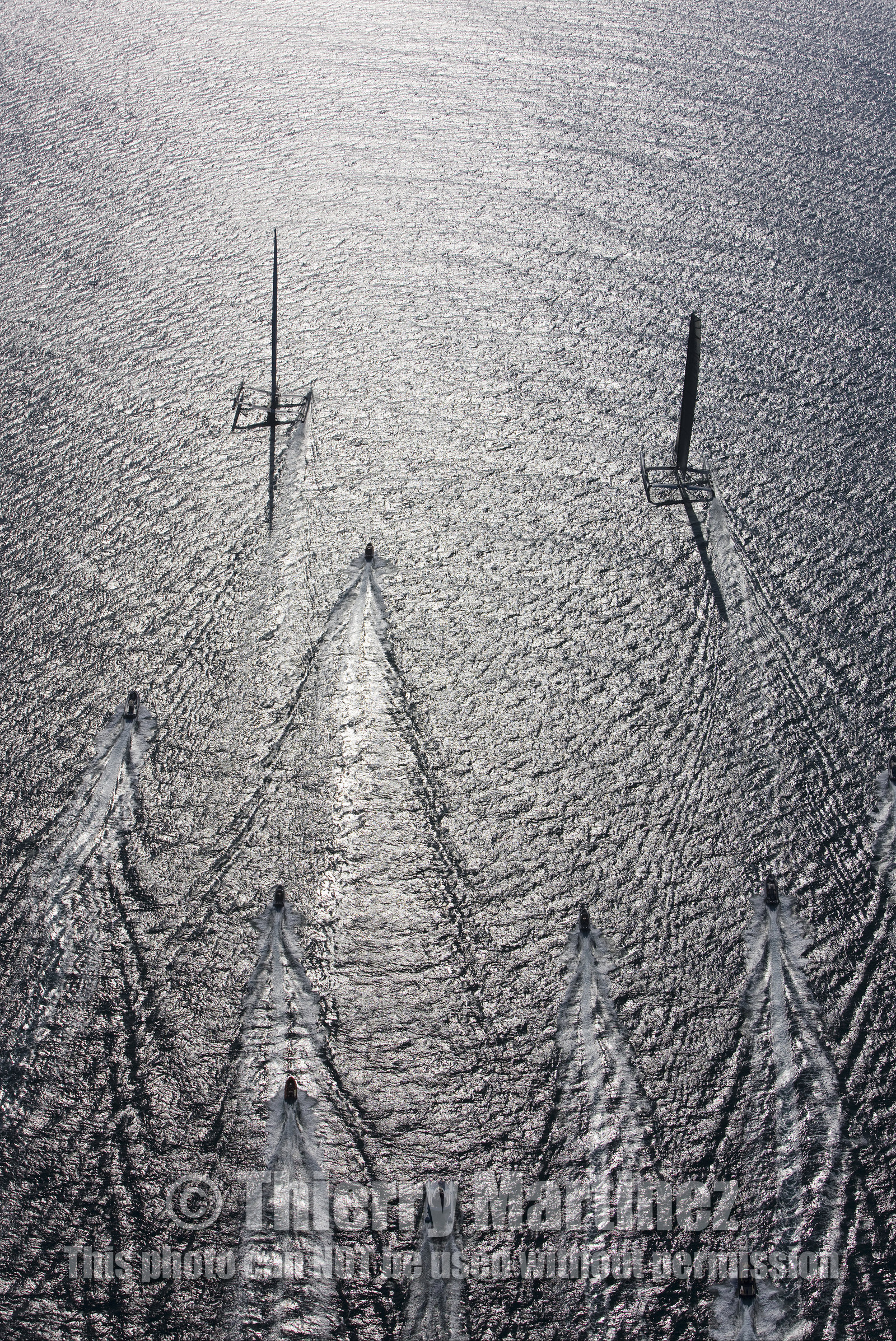 33rd  AMERICA'S CUP Valencia Spain, February 2010 - Defender:  ALINGHI (ALINGHI 5) vs Challenger : BMW Oracle Racing (USA 17)