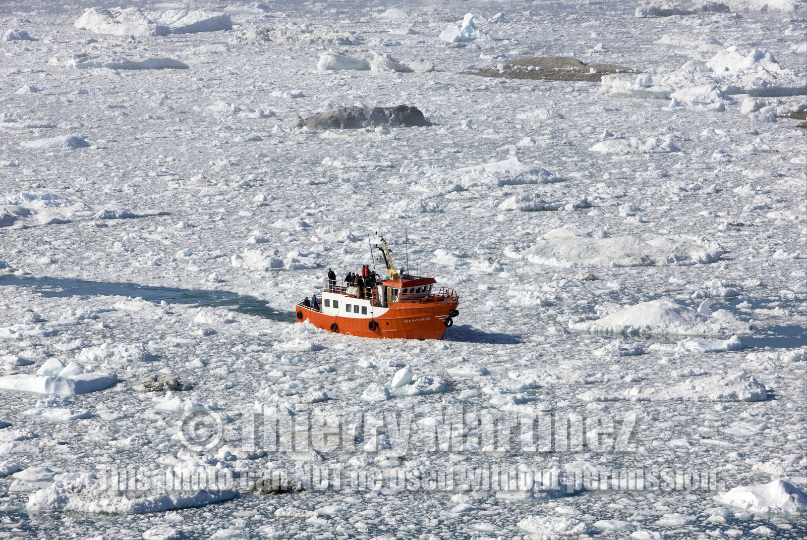 Schooner LA LOUISE sailing on west coast of Greenland.