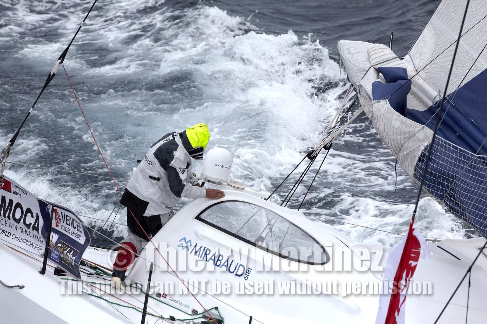 MIRABAUD  Monohull IMOCA 60, skipper Dominique Wavre (SUi)