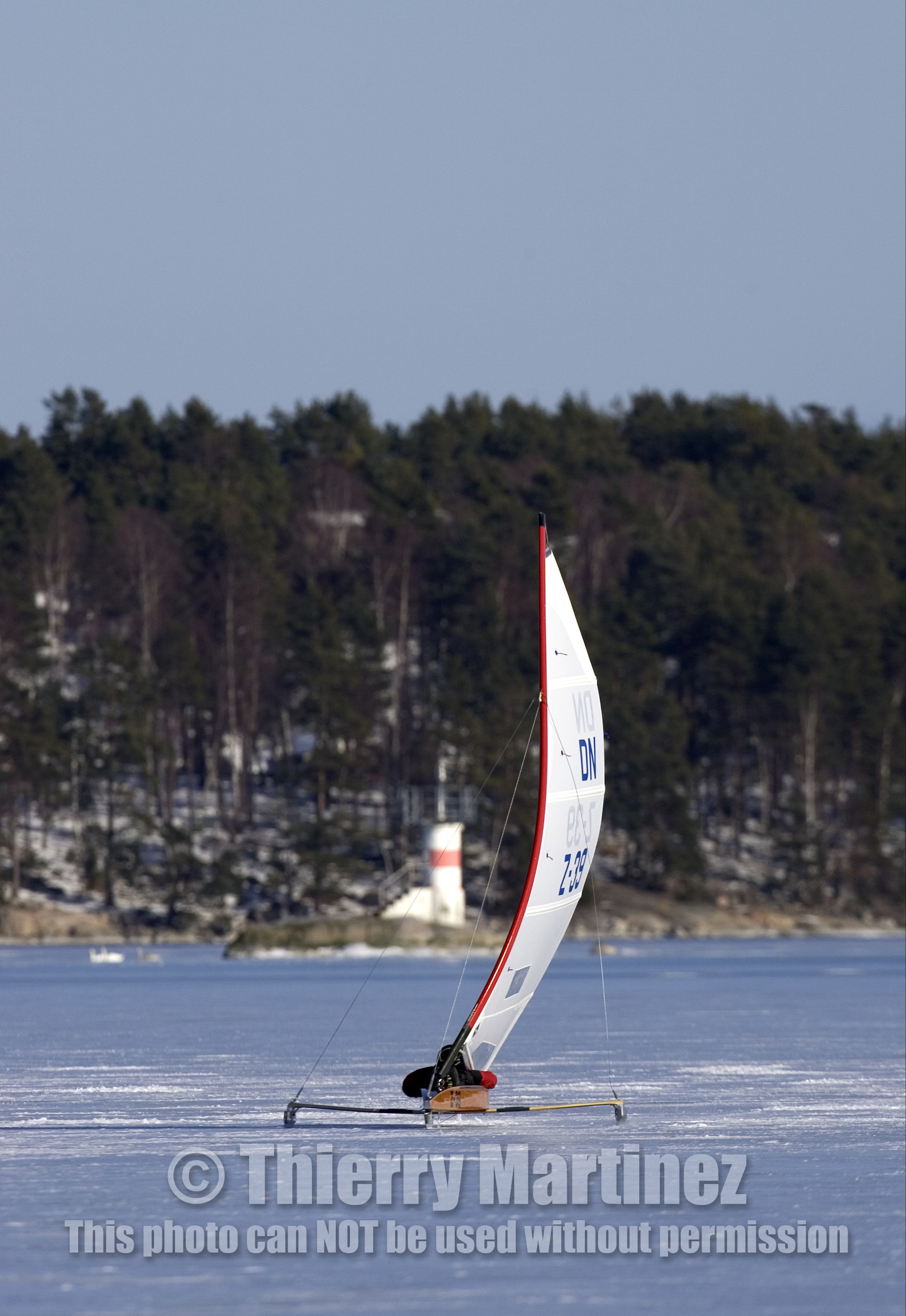 Ice Boats in Stockholm Archipelago - March 2005.
