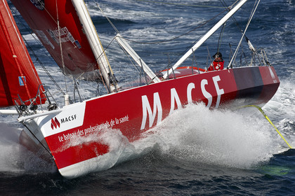 MACSF , Bertrand de Broc et Marc Guillemot avant la Transat Jacques Vabre 2015.