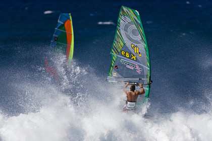 Windsurf in waves at Hookip'a Beach - North Shore Maui - Hawaii.