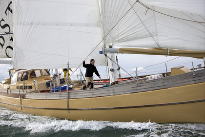 LA LOUISE new schooner  of Thierry Dubois (FRA) Sailing in Golfe du Morbihan (FRA)