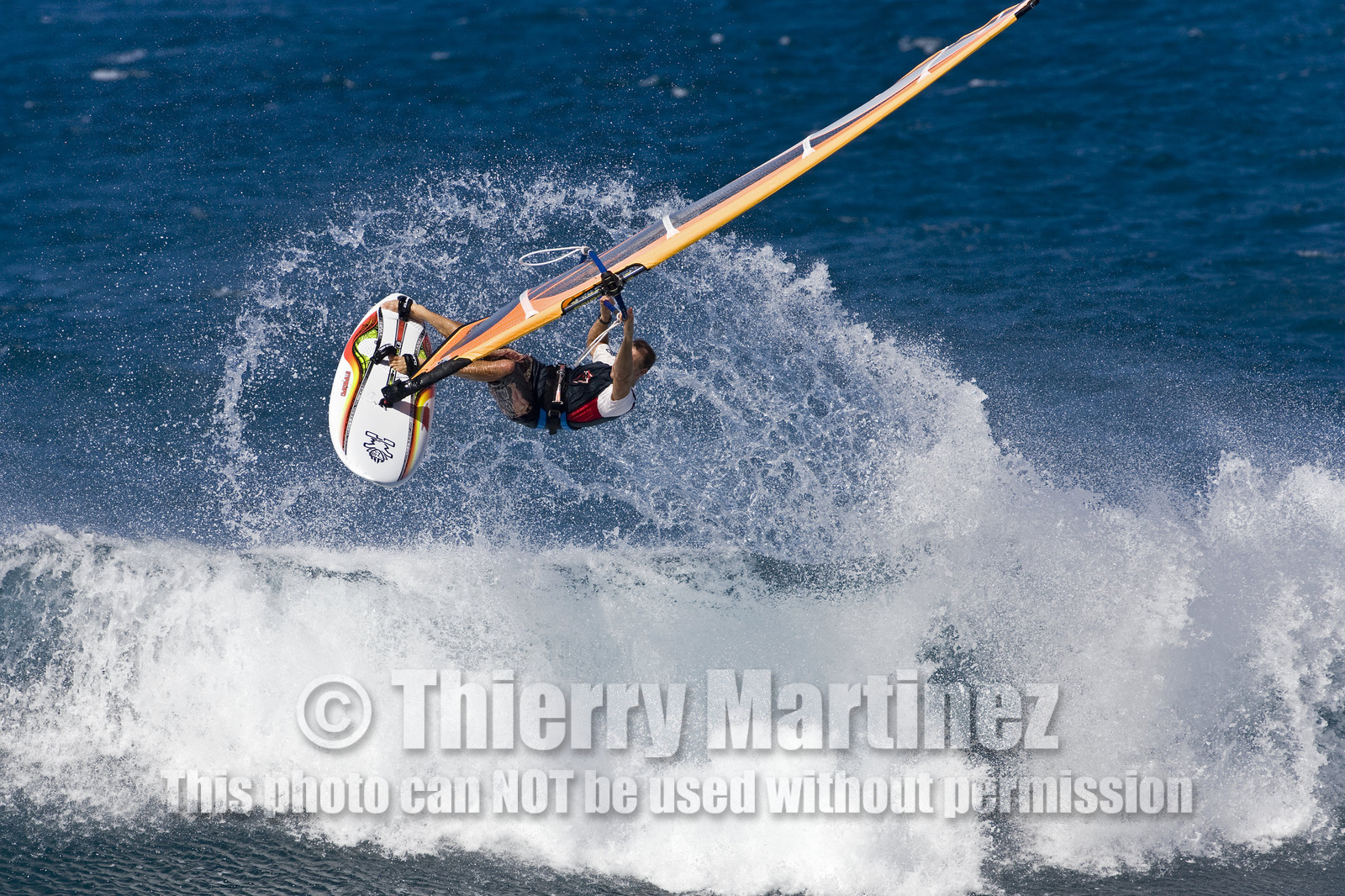Windsurf in waves at Hookip'a Beach - North Shore Maui - Hawaii.