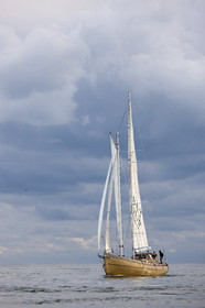 LA LOUISE new schooner  of Thierry Dubois (FRA) Sailing in Golfe du Morbihan (FRA)