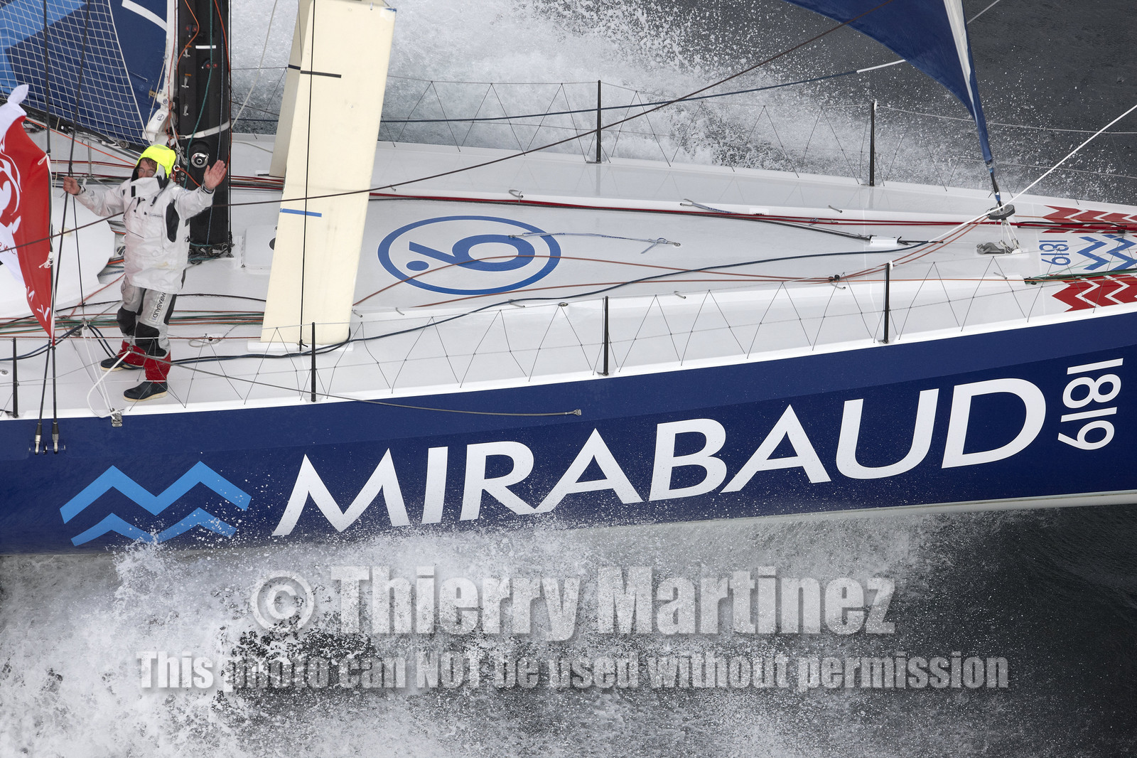 MIRABAUD  Monohull IMOCA 60, skipper Dominique Wavre (SUi)