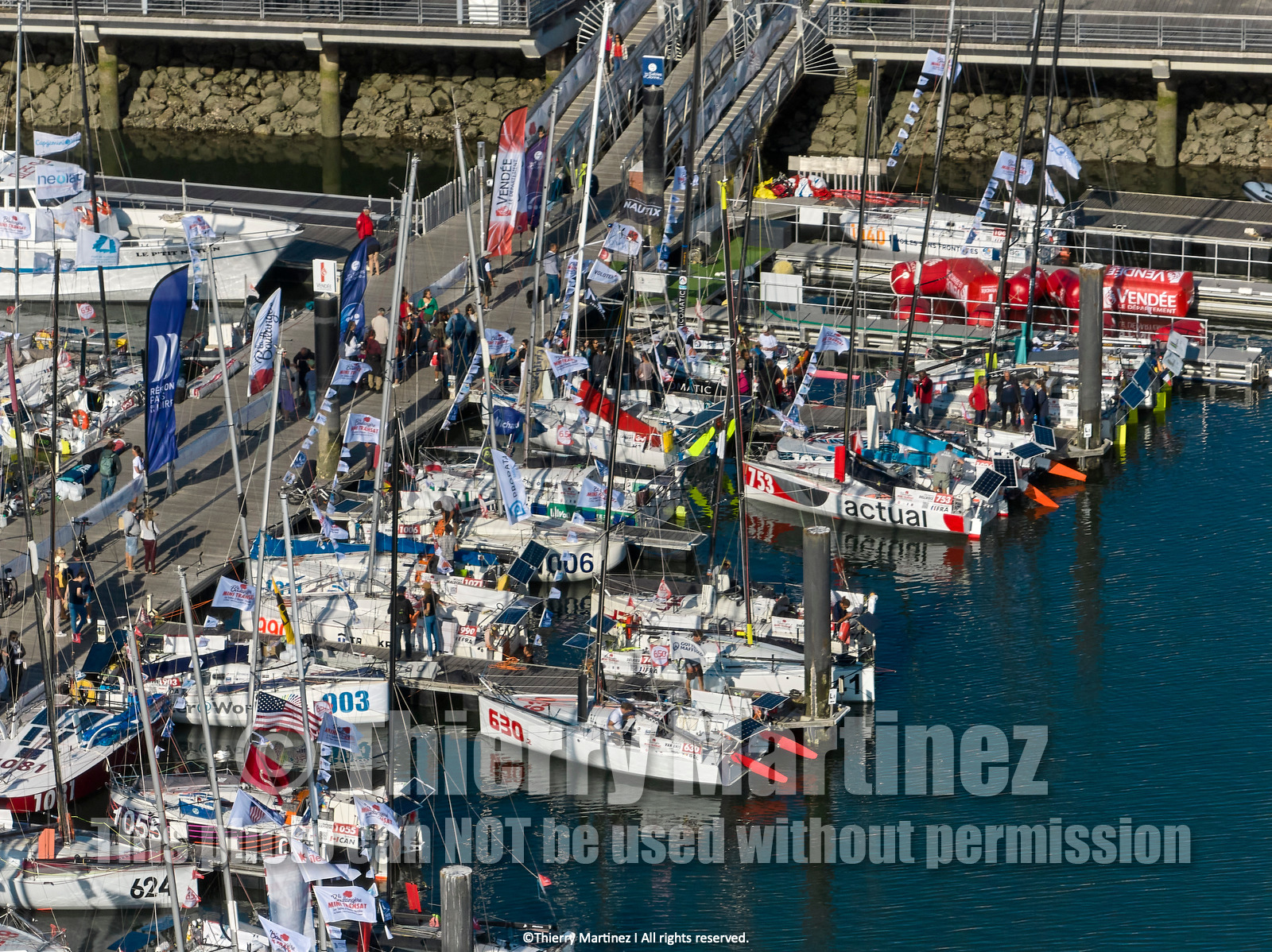 23_21134   © Thierry Martinez. LES SABLES D'OLONNE, 85 - FRANCE 22 septembre 2023.MINI TRANSAT 2023. Départ le 24 septembre.Les Sables d’Olonne (FRA)    Santa Cruz de la Palma ( Canaries)    St François ( Guadeloupe): 4050 NM.