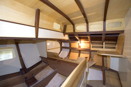 Thierry Dubois new boat under construction.16 July 2009.