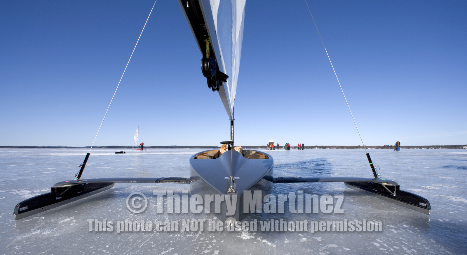 Ice Boats in Stockholm Archipelago - March 2005.