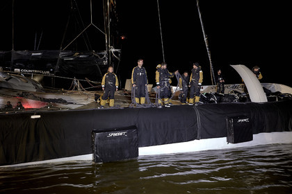 MAXI  SPINDRIFT 2 Jules Verne trophy  2015 2016 attempt.