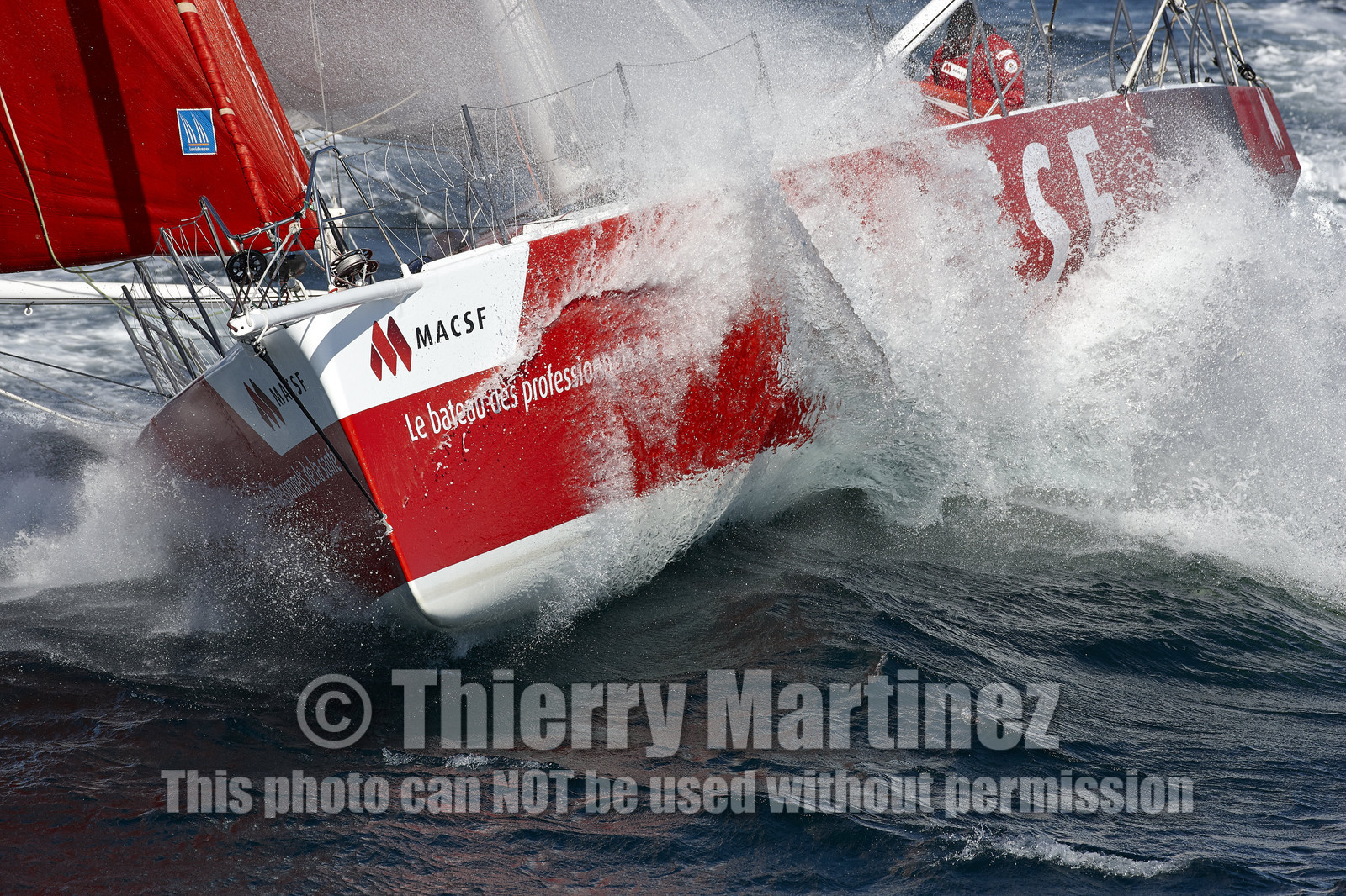 MACSF , Bertrand de Broc et Marc Guillemot avant la Transat Jacques Vabre 2015.