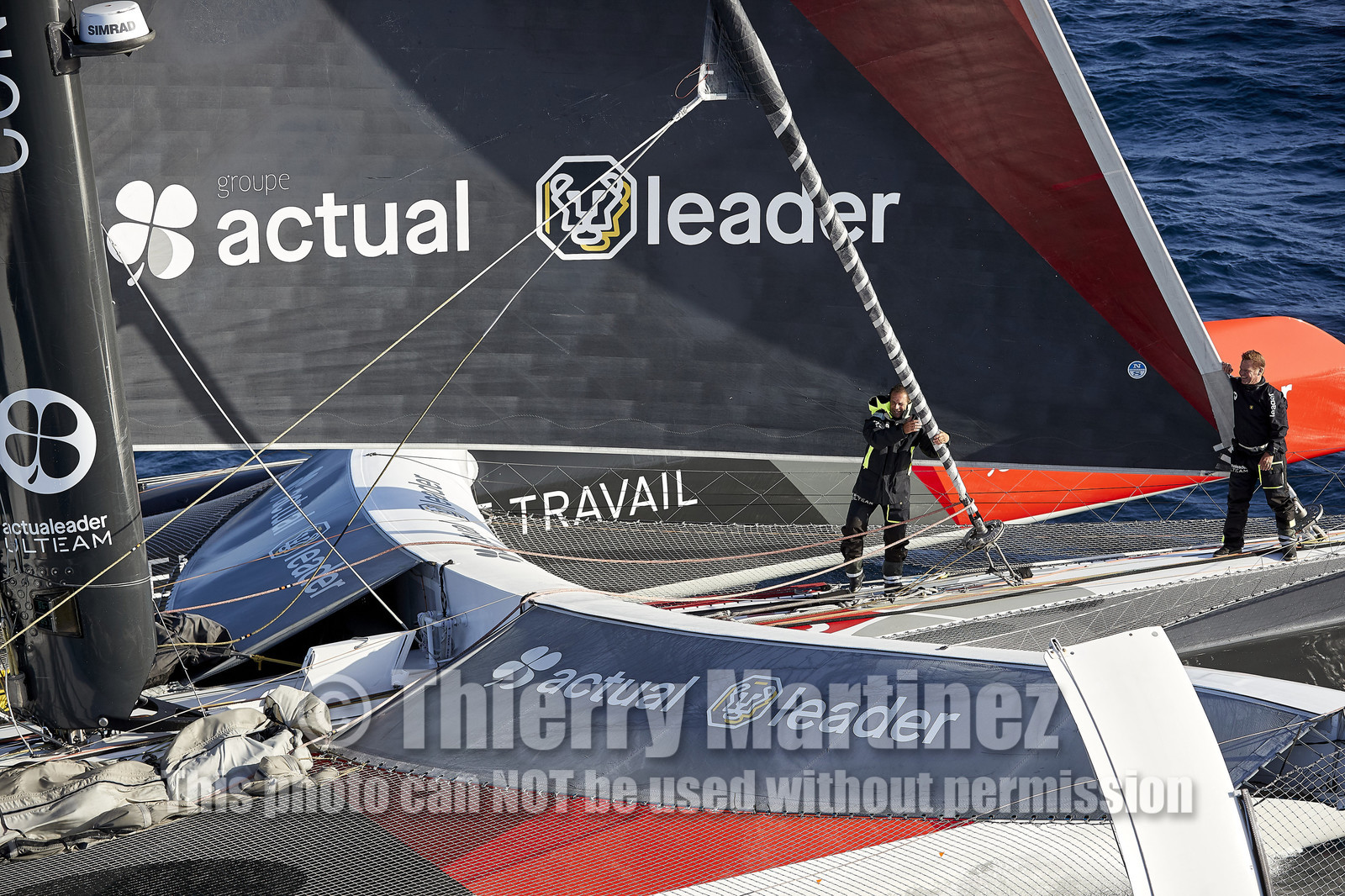 « ULTIM ACTUAL LEADER , Skipper Yves Le Blevec.