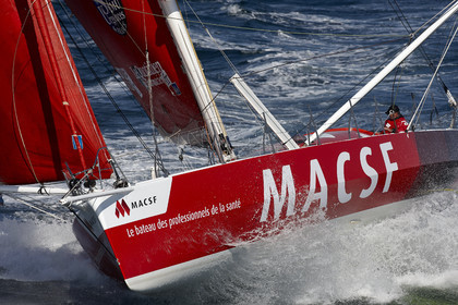 MACSF , Bertrand de Broc et Marc Guillemot avant la Transat Jacques Vabre 2015.