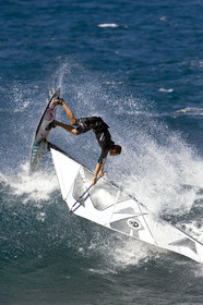 Windsurf in waves at Hookip'a Beach - North Shore Maui - Hawaii.