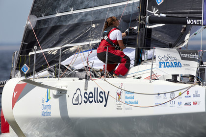 22_33208   © Thierry Martinez.PORT LA FORET, FRANCE. 28 Aout  2022.53éme édition de la Solitaire du Figaro.Départ de la 2éme étape , Port La Forêt   Royan (635NM).