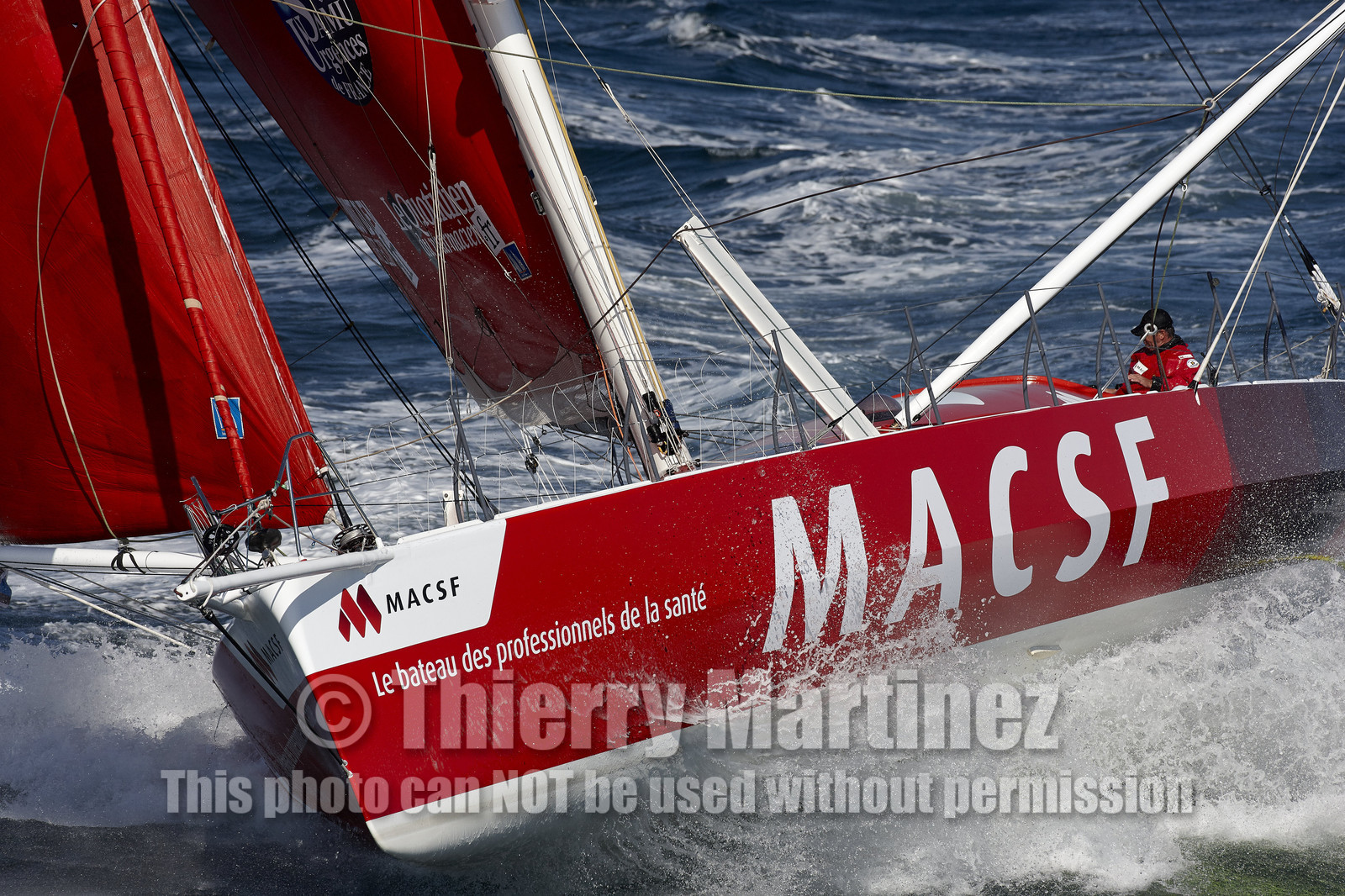 MACSF , Bertrand de Broc et Marc Guillemot avant la Transat Jacques Vabre 2015.