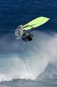 Windsurf in waves at Hookip'a Beach - North Shore Maui - Hawaii.
