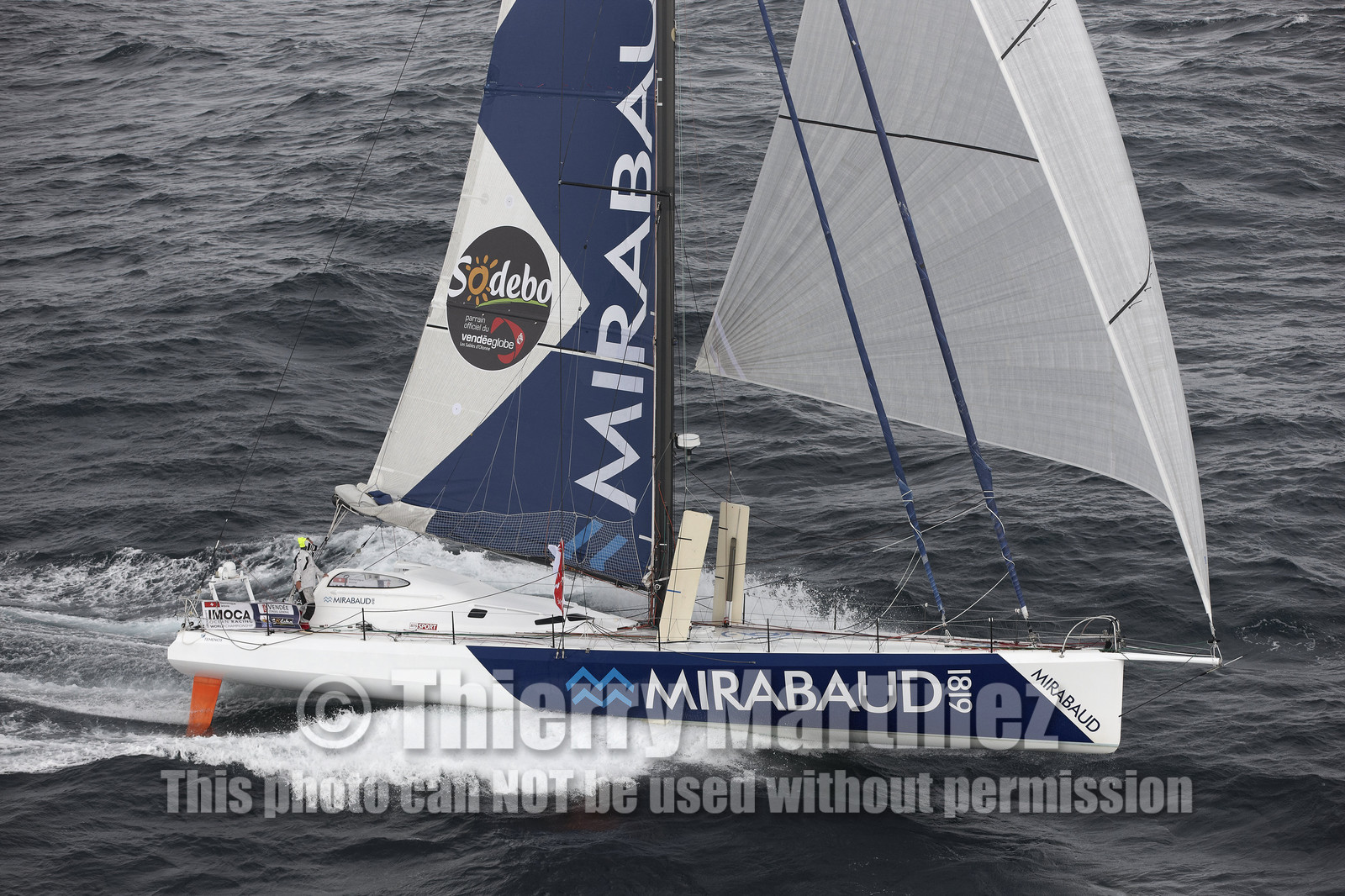 MIRABAUD  Monohull IMOCA 60, skipper Dominique Wavre (SUi)
